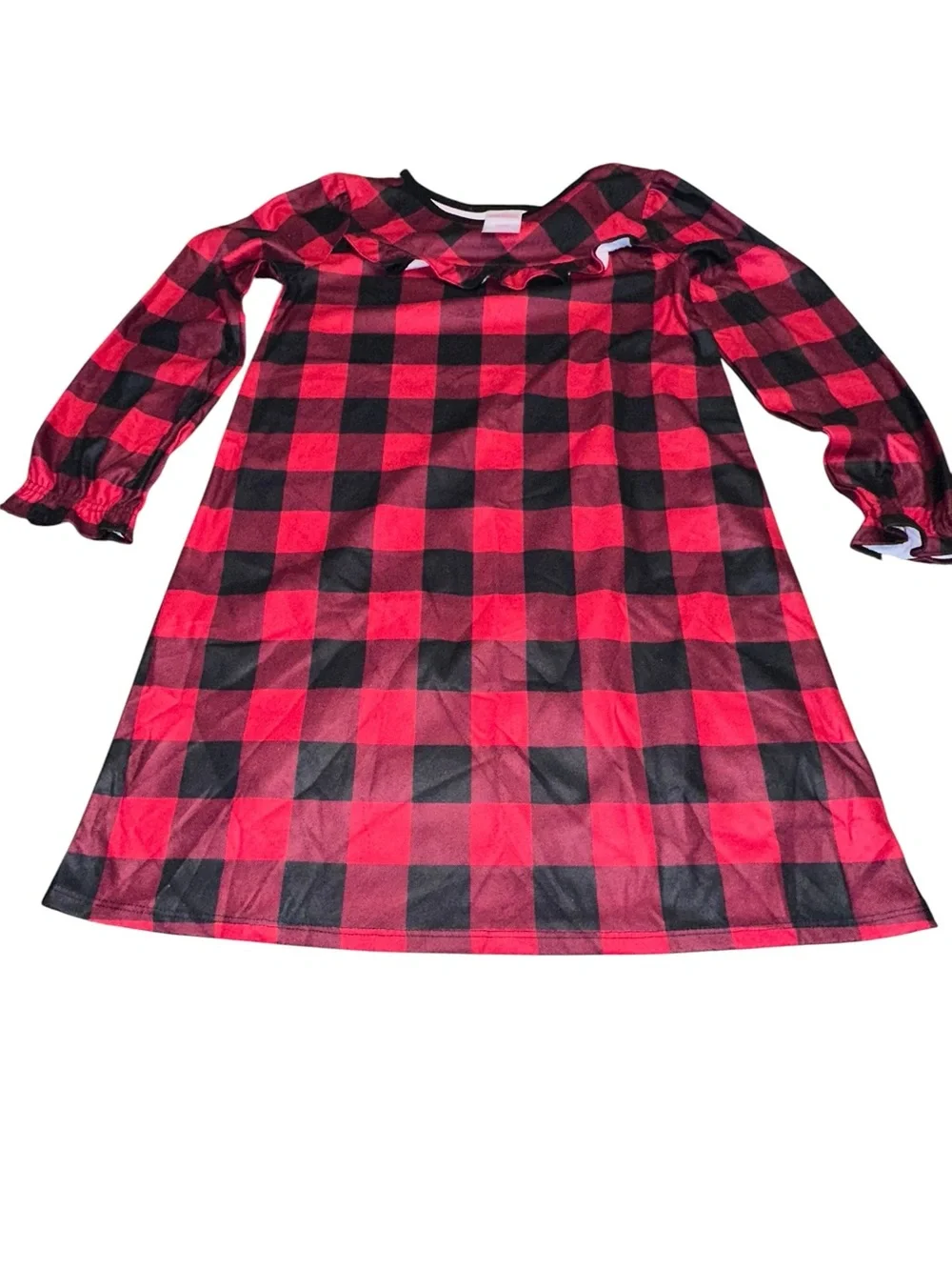 WonderShop Red Buffalo Plaid Kids Pajama gown